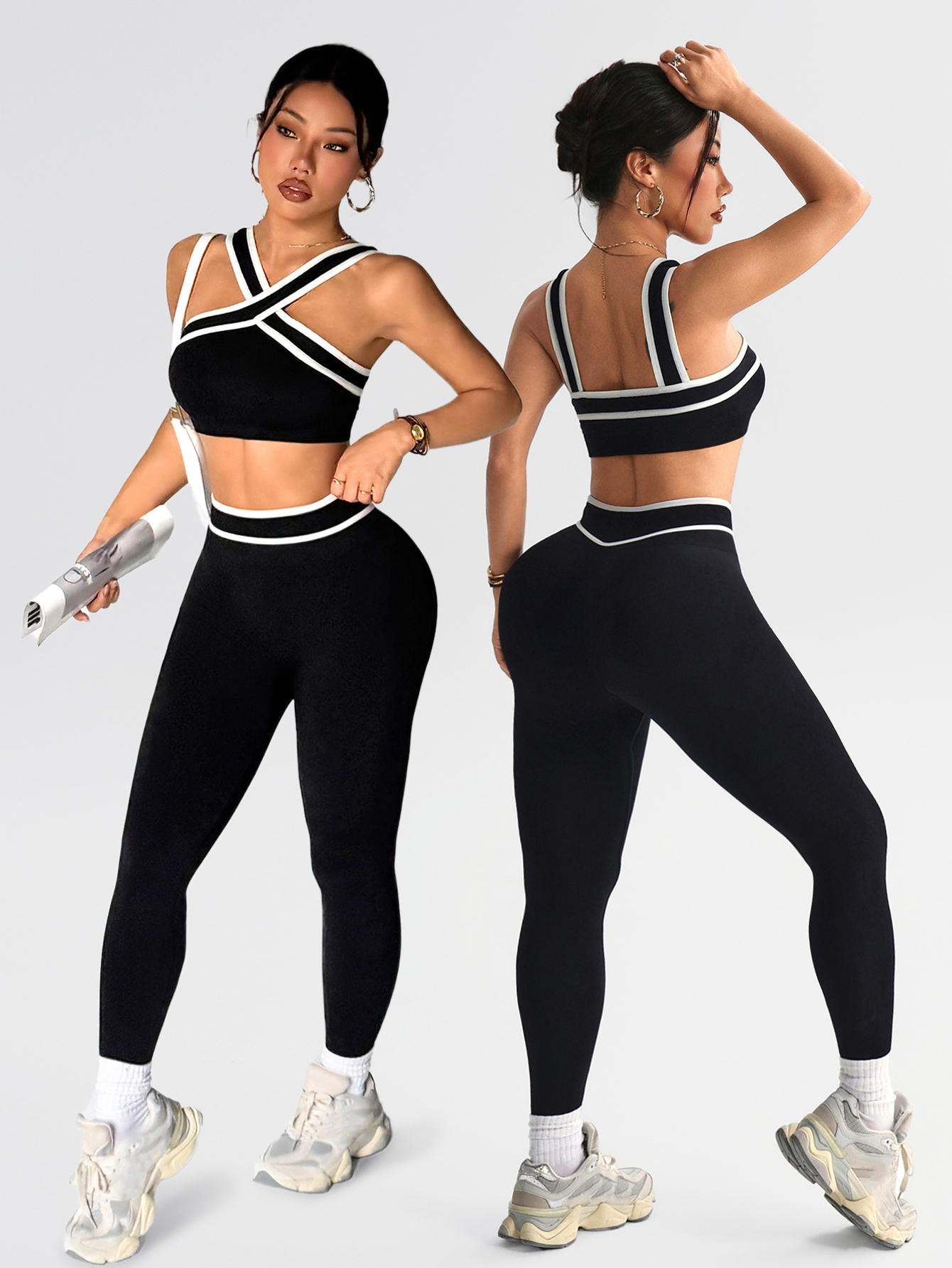 Herbal Yoga - 2 pcs Women Seamless Yoga Sets