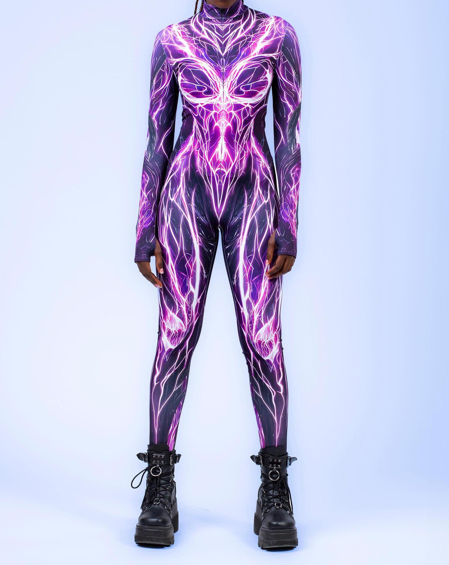 Women Cool Cyber Cosplay Jumps - Herbal Yoga 评论和价格
