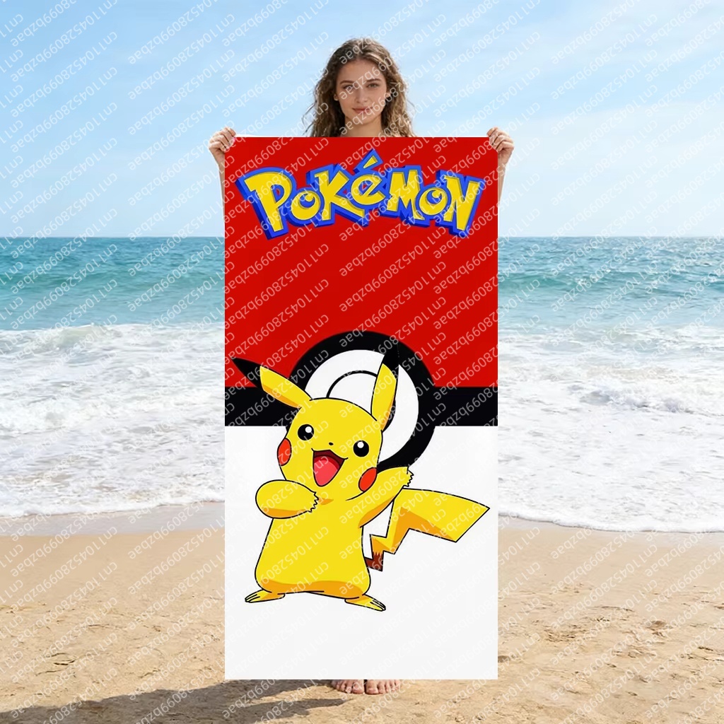 Cute Pokemon Beach Towel Quick - Herbal Yoga 评论和价格