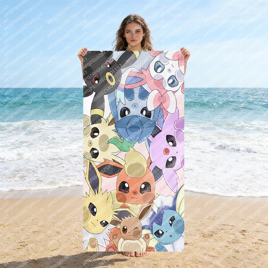 Cute Pokemon Beach Towel Quick - Herbal Yoga 评论和价格