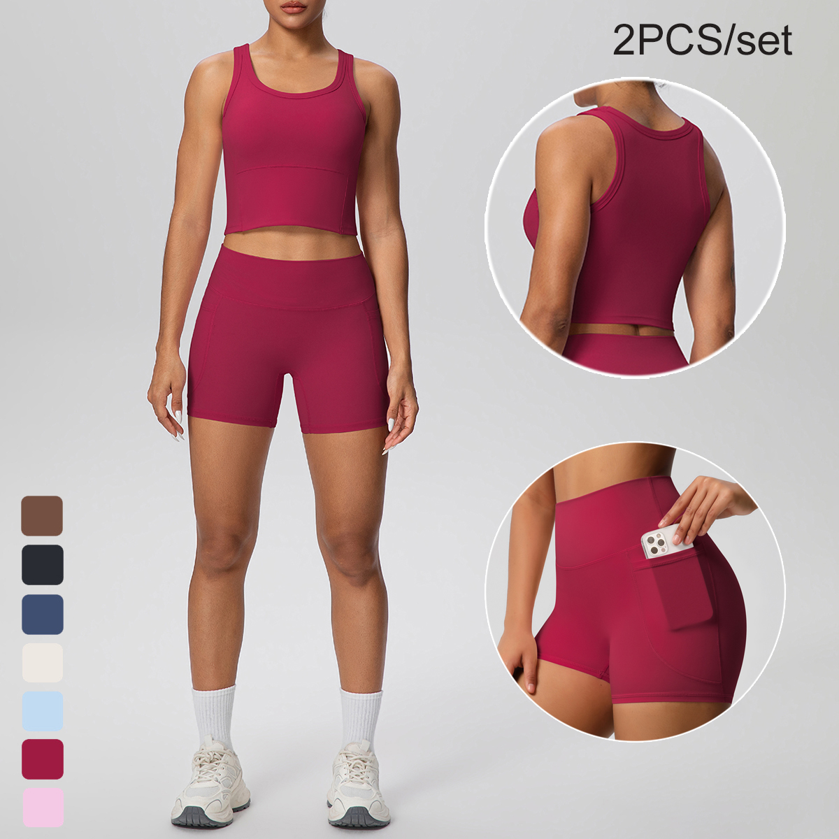 2PCS Women Summer Fitness Spor - Herbal Yoga 评论和价格